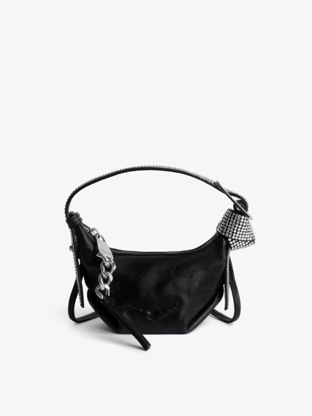 Zadig & Voltaire Le Cecilia Mini Bag in Black with Swarovski Crystals